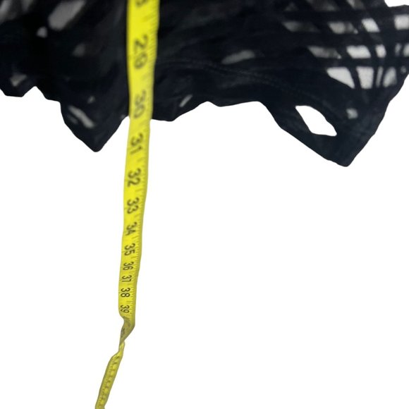 Soma Black Keyhole Burnout Standout Lattice Criss Cross Tunic Top Large - Picture 6 of 7